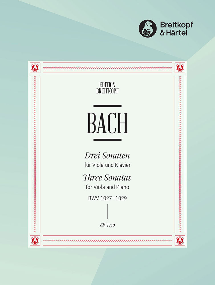 Bach: 3 Gamba Sonatas, BWV 1027-1029 (arr. for viola & piano)