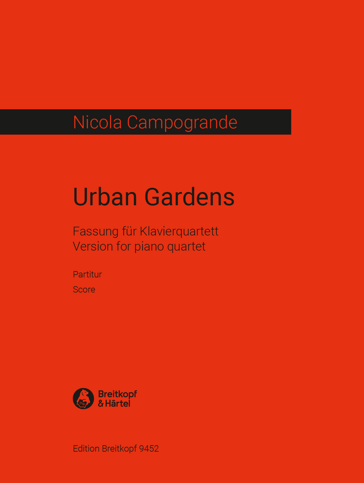 Campogrande: Urban Gardens (Version for Piano Quartet)