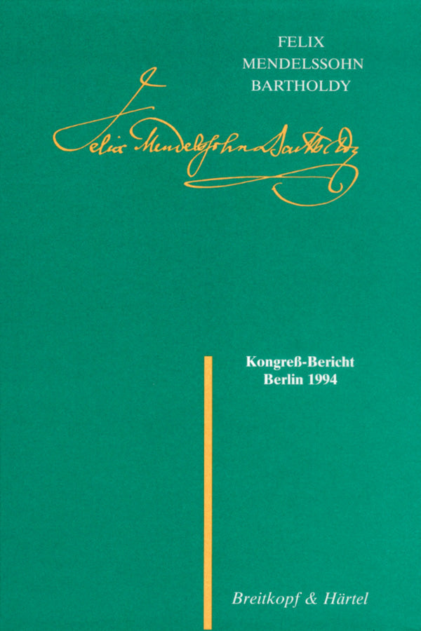 Mendelssohn - Kongress-Bericht Berlin 1994