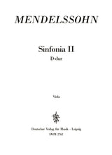 Mendelssohn: Sinfonia II in D Major, MWV N 2