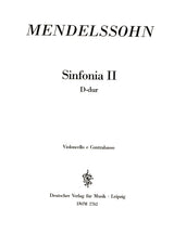 Mendelssohn: Sinfonia II in D Major, MWV N 2