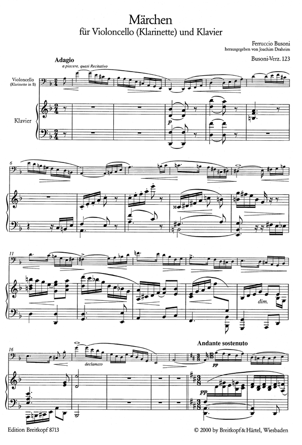 Busoni: Fairy Tale (Märchen), BV 123