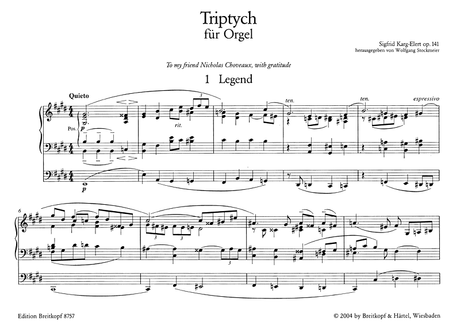 Karg-Elert: Triptych, Op. 141