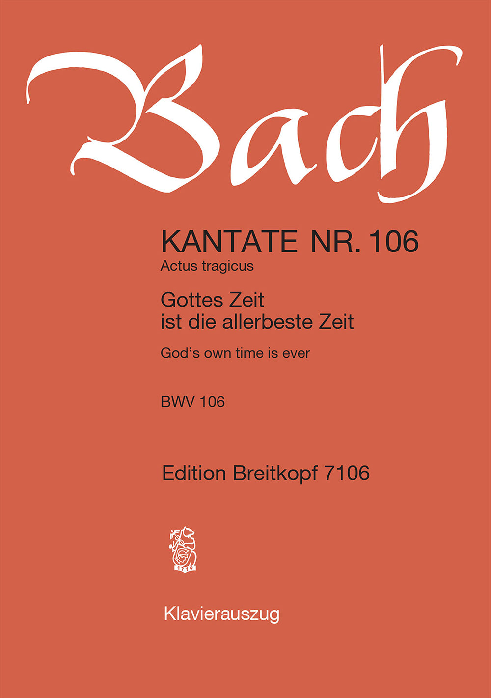 Bach: Gottes Zeit ist die allerbeste Zeit, BWV 106