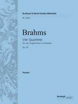 Brahms: 4 Quartets, Op. 92