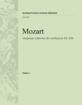 Mozart: Vesperae solennes de confessore, K. 339