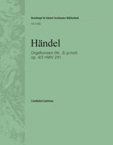 Handel: Organ Concerto in G Minor, HWV 291, Op. 4, No. 3