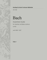 Bach: Overture (Suite) No. 2 in A Minor based on BWV 1067