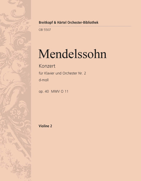 Mendelssohn: Piano Concerto No. 2 in D Minor, MWV O 11, Op. 40