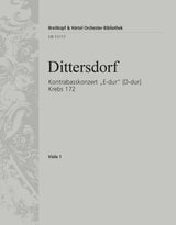 Dittersdorf: Double Bass Concerto in "E Major", Krebs 172