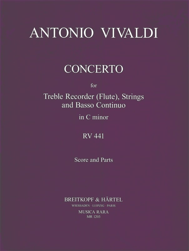 Vivaldi: Recorder (Flute) Concerto in C Minor, RV 441