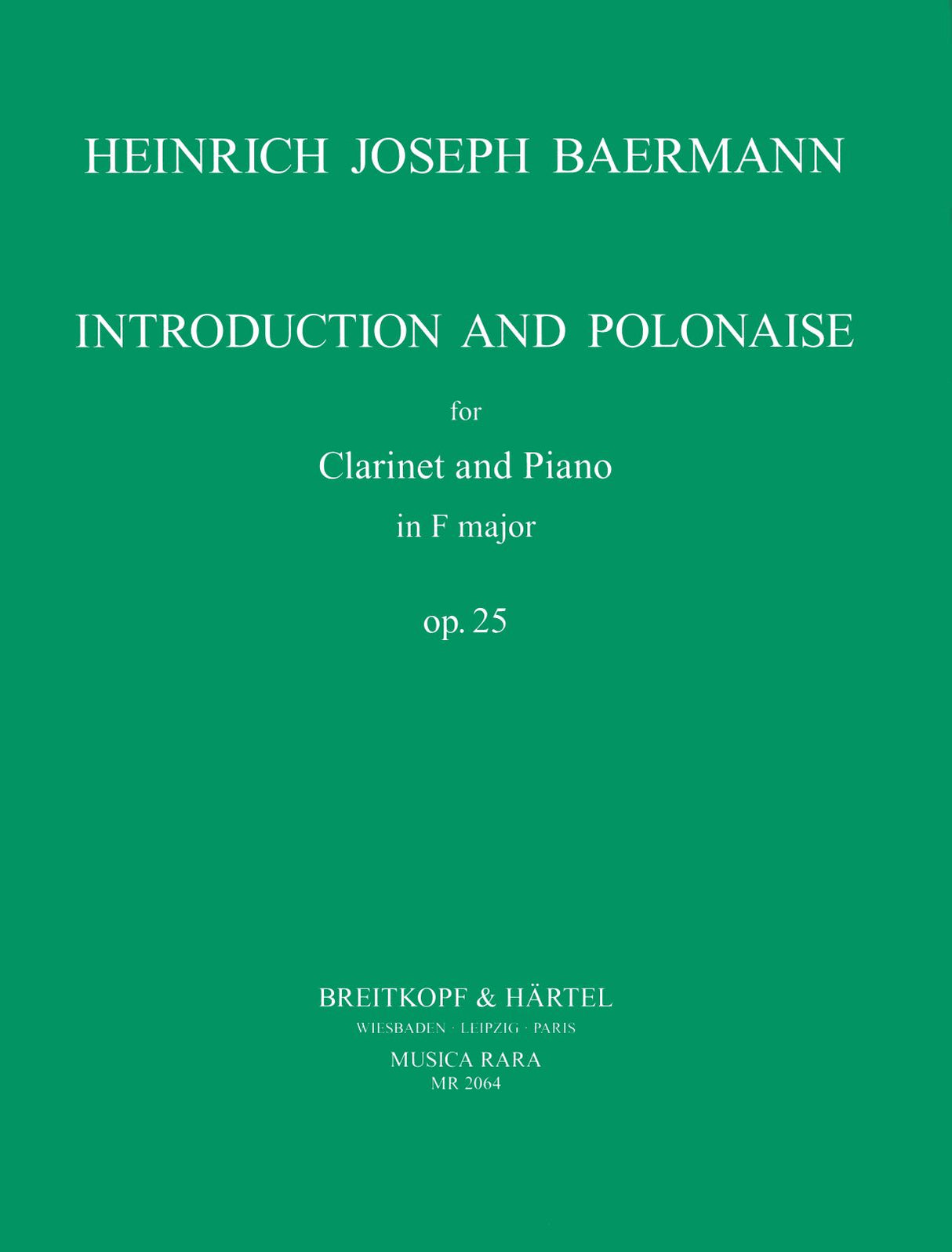 Baermann: Introduction and Polonaise in F Major, Op. 25