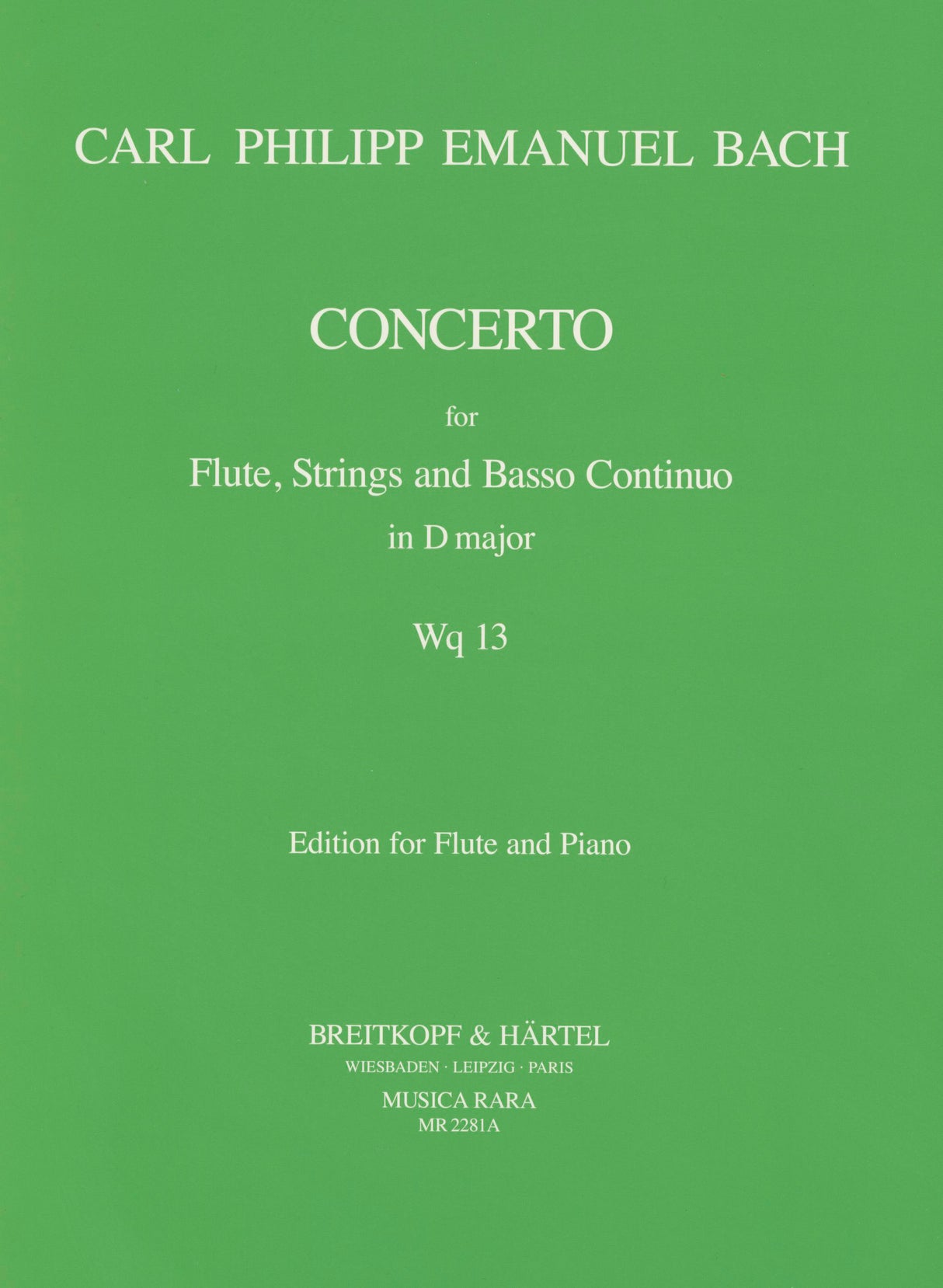 C.P.E. Bach: Flute Concerto in D Major, Wq. 13