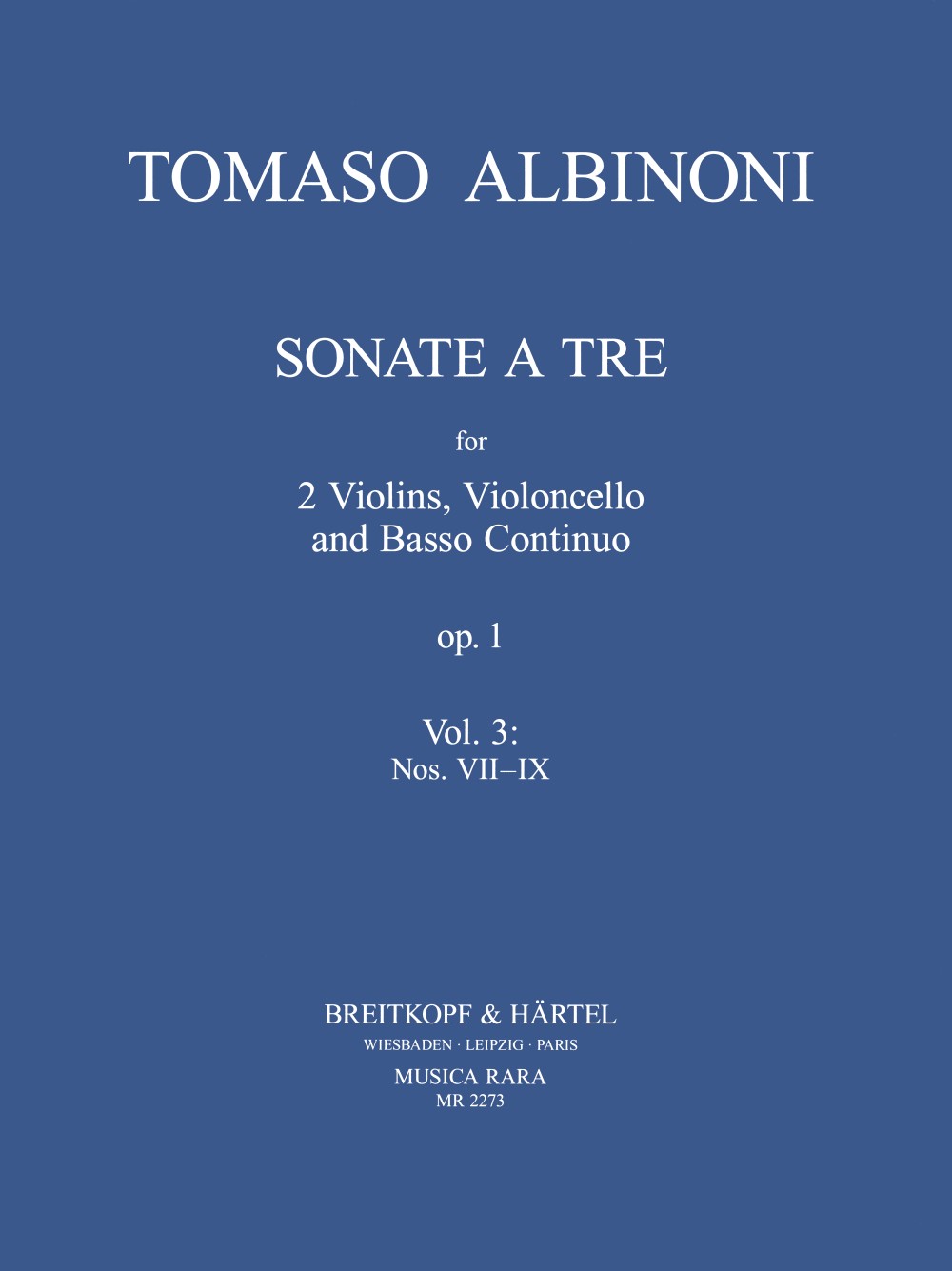 Albinoni: Trio Sonatas, Op. 1, Nos. 7-9