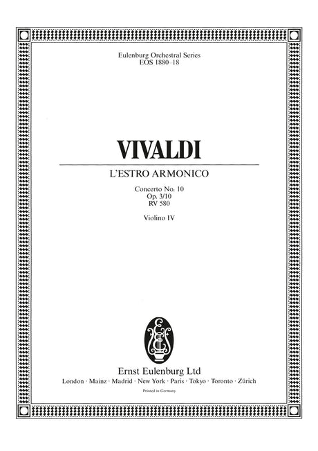 Vivaldi: L'Estro Armonico Concerto in B Minor, RV 580, Op. 3, No. 10