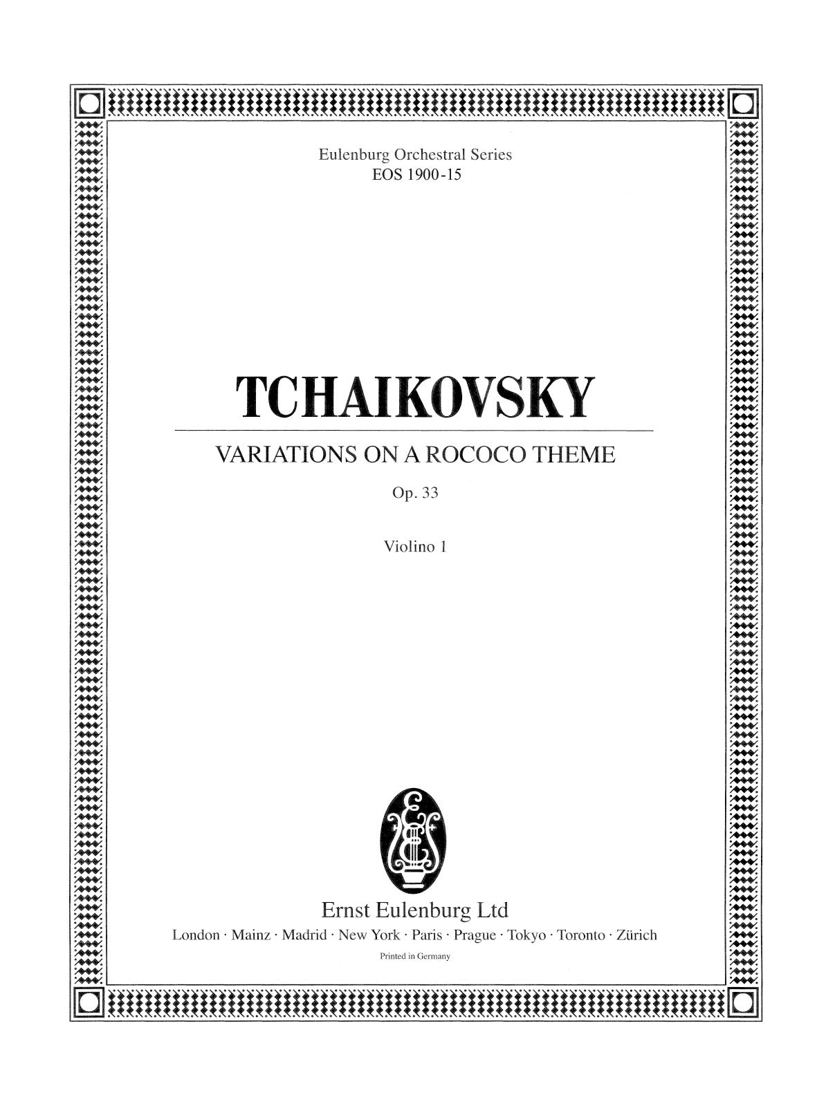 Tchaikovsky: Variations on a Rococo Theme, Op. 33