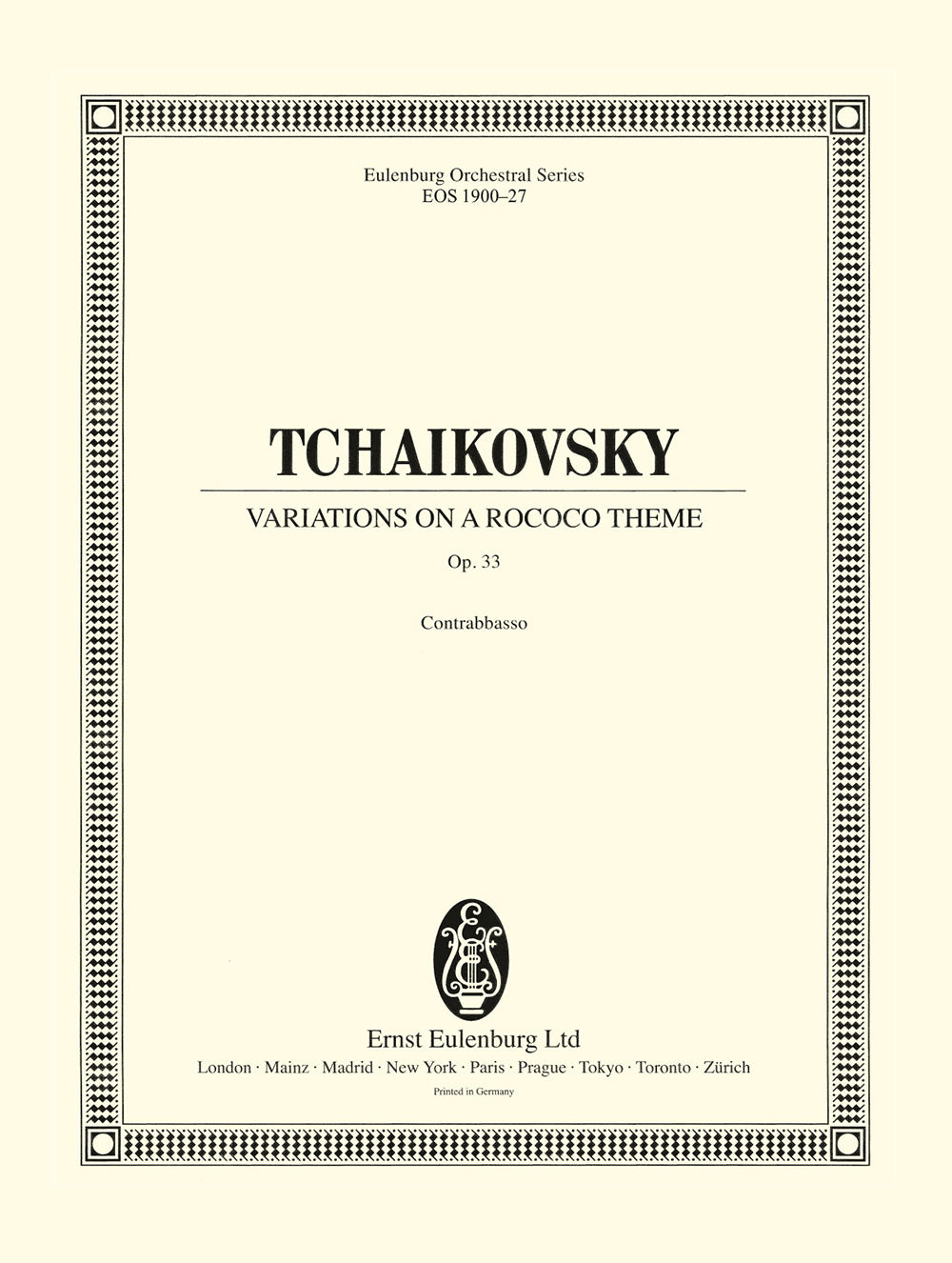 Tchaikovsky: Variations on a Rococo Theme, Op. 33