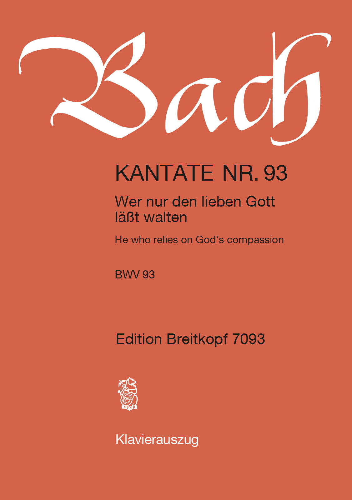 Bach: Wer nur den lieben Gott läßt walten, BWV 93