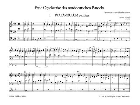 Free Organ Works of North German Baroque